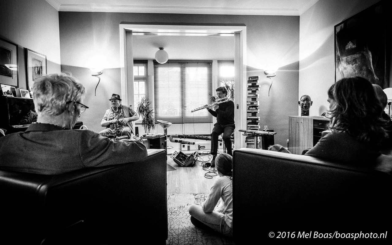 Alan Purves/Mark Alban Lotz Zinsendorflaan 3 Duo's spelen Jazz on the Sofa in de Zeister wijk Griffensteijn