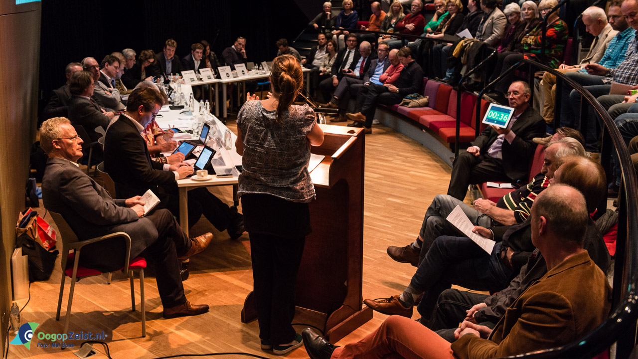 Sprekers tijdens de hoorzitting Centrumvisie gemeente Zeist