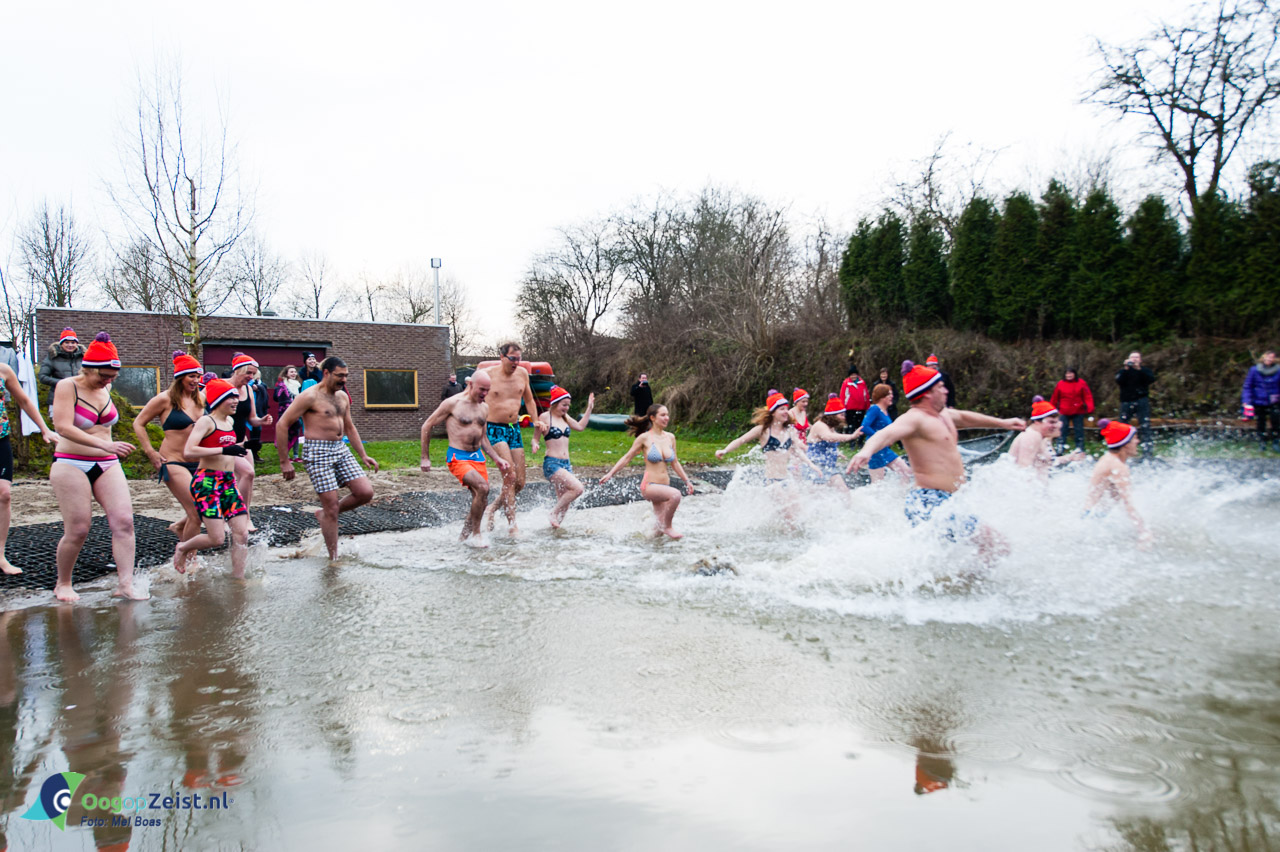 Nieuwjaarsduik 2015 bij de krommerijn in Odijk