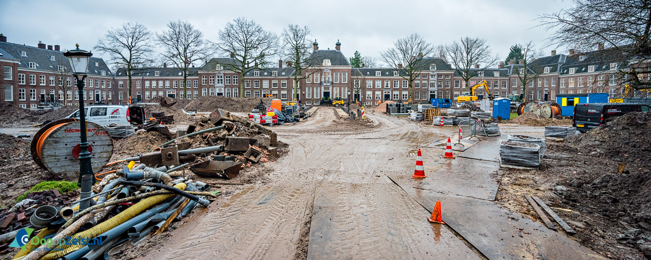 Grote molshopen op het broederplein